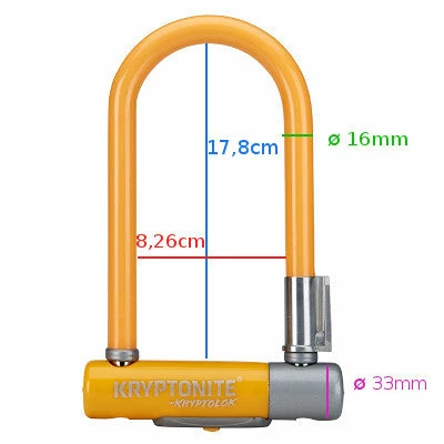 Antivol Vélo Kryptolok Mini 7 Orange - Kryptonite – Image 6