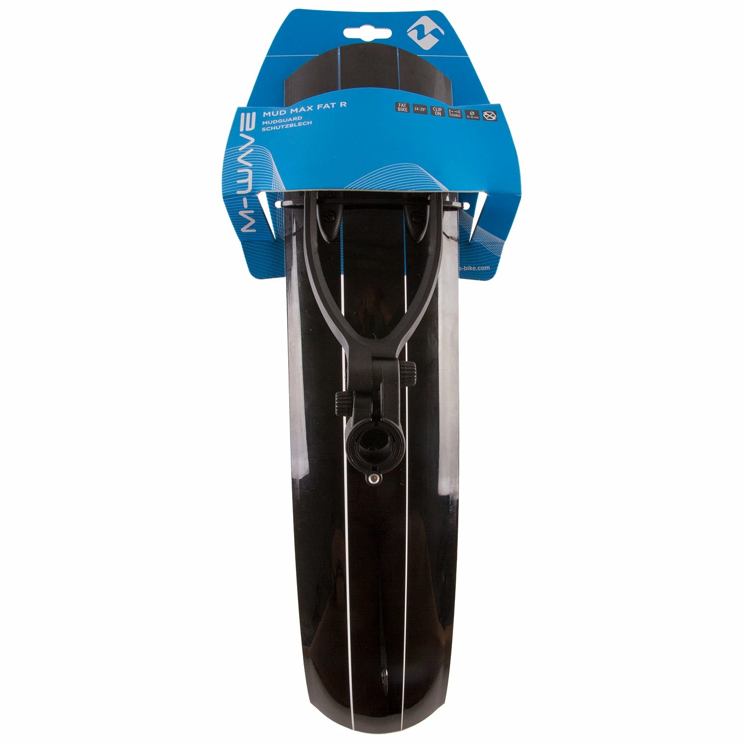 Garde Boue Arrière Pour Vélo 24 à 29 Pouces à Pneu Large Mud Max Fat R M-Wave – Image 4