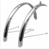 P2R Paire De Garde Boue Vélo Vintage 28 Pouces Argent