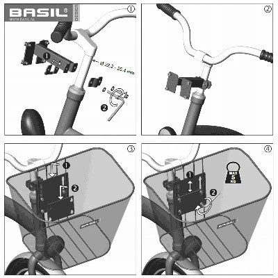 Panier Avant Fixe Pour Vélo 22 L Bremen Basil – Image 6